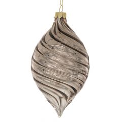 Iliadis Σετ 4 Ασημι Γυαλινη Μπαλα Δακρυ 8Χ16Εκ 