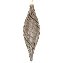 Iliadis Σετ 4 Ασημι Γυαλινη Μπαλα Δακρυ 6Χ20,5Εκ 