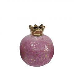 Espiel Ρόδι Κεραμικό Λιλά/Χρυσό 13x13x13 Εκ. Κωδικός: ROD306K4