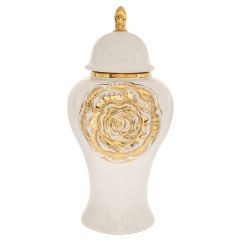 Iliadis Βάζο "Λουλούδι" Κεραμικό Λευκό 22x42 Εκ. 