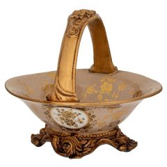 Iliadis Διακοσμητική Πιατέλα Polyresin Χρυσή 23x23x26 Εκ. 