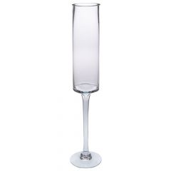 Iliadis Βάζο Με Πόδι Γυάλινο Διάφανο Φ9x40 Εκ.