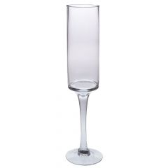 Iliadis Βάζο Με Πόδι Γυάλινο Διάφανο Φ10x50 Εκ.