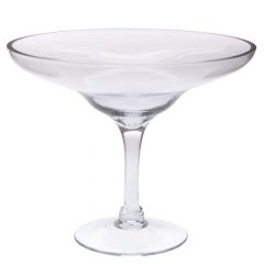 Iliadis Βάζο "Ποτήρι" Με Πόδι Γυάλινο Διάφανο Φ25x22 Εκ.