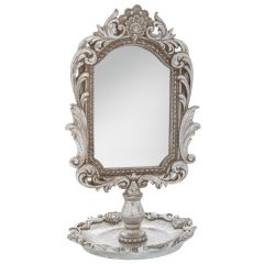 Iliadis Επιτραπέζιος Καθρέπτης Polyresin Ασημί 16x15,5x27 Εκ. 
