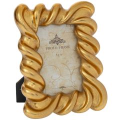 Iliadis Χρυση  Πολυρεζιν Κορνιζα Με Στριφογυριστο Πλαισιο 17Χ3Χ22,5Εκ 