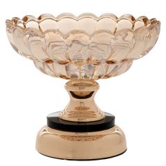 Iliadis Δοχείο Μεταλλικό/Γυάλινο Μελί/Χρυσό 19x16 Εκ. 