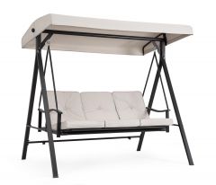 Bizzotto Taurus L.grey Swing Chair 3Seats W-Cush 185a - 110b - 163h - 56h1 - 73h2