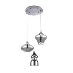 Sunlight Τρίφωτο Φωτιστικό Οροφής Led Γυάλινο Φιμέ Ø32,7 AP9060-3SG