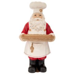 Iliadis Κοκκινη Πολυρεζιν Φιγουρα Αγιου Βασιλη Με Δισκο Στα Χερια 40Χ38,5Χ80,5Εκ 