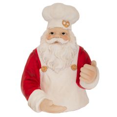 Iliadis Κοκκινη  Λευκη Πολυρεζιν Φιγουρα Αγιου Βασιλη 25Χ25Χ34,5Εκ 