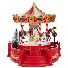 Iliadis Χριστουγεννιατικο Καρουζελ 22Χ20Χ23Εκ Με Φως Και Κινηση Μπαταριας 