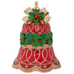 Iliadis Κοκκινη Πολυρεζιν Διακοσμητικη Καμπανα 32Χ31.5Χ41Εκ 