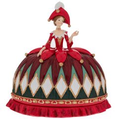 Iliadis Κοκκινη Πολυρεζιν Βασιλισσα 26.5Χ17Χ26Εκ Μπισκοτιερα 