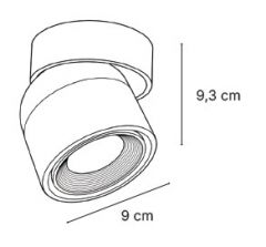 InLight Φωτιστικό Σποτ Οροφής LED 7W, 3000K , Λευκό, D:9x9,3cm (9096-White)