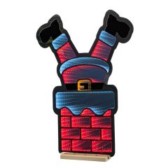 Iliadis Infinity Φωτιζομενα Ποδια Αγιου Βασιλη Μεσα Σε Καμιναδα 43Χ60Εκ Διπλης Οψης Σε Ξυλινη Βαση 