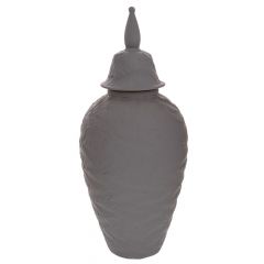 Iliadis Elephant Βάζο Κεραμικό Με Καπάκι Γκρι Ø17x40 Εκ.