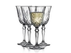 Lyngby Glas Ποτήρια Λευκού Κρασιού Κρυστάλλινα Σετ 4 Τμχ 19 Εκ. 210 ml - Melodia Clear