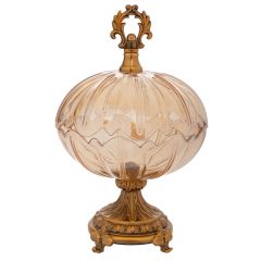 Iliadis Φοντανιέρα Γυάλινη Μελί Με Μεταλλική Βάση Φ20x28 Εκ.