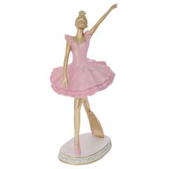Iliadis Μπαλαρίνα Polyresin Ροζ/Χρυσή 15x12x28 Εκ. 