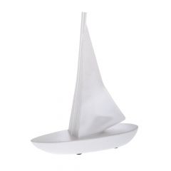 Iliadis Λευκο Πολυρεζιν Καραβακι 14Χ5Χ17Εκ 