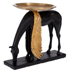 Iliadis Πήγασος Με Δίσκο Polyresin Μαύρος/Χρυσός 23x6x18 Εκ.