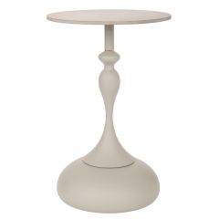 Iliadis Βοηθητικό Τραπέζι Μεταλλικό/Κεραμικό Γκρι Φ40x68 Εκ. 