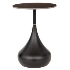 Iliadis Βοηθητικό Τραπέζι Μεταλλικό/Κεραμικό Μαύρο Φ40x52 Εκ