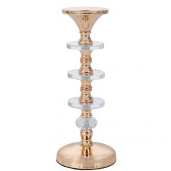 Iliadis Κηροπήγιο Μεταλλικό Χρυσό Φ11x29 Εκ. 