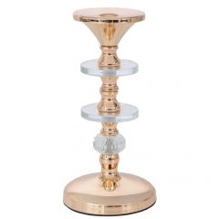 Iliadis Κηροπήγιο Μεταλλικό Χρυσό Φ11x24 Εκ. 