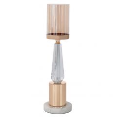 Iliadis Κηροπήγιο Μαρμάρινο/Μεταλλικό Χρυσό Φ13x48 Εκ.