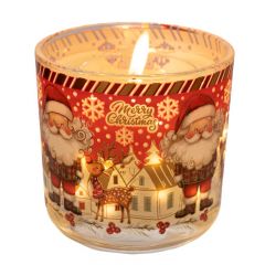 Iliadis Κερι Σε Βαζακι Με Αγιο Βασιλη And Αισθητηρα Με Λαμπακια Φ10Χ10Εκ 2 Σχεδια 