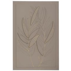 Iliadis Πίνακας "Leaves" Ανάγλυφος Γκρι-Καφέ 80x120 Εκ.