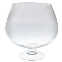 Iliadis Βάζο "Κονιάκ" Γυάλινο Διάφανο Φ25x27 Εκ. 