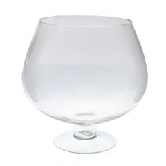 Iliadis Βάζο "Κονιάκ" Γυάλινο Διάφανο Φ19x20 Εκ. 