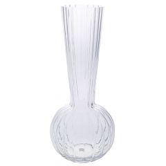 Iliadis Βάζο Γυάλινο Διάφανο Φ14x33 Εκ. 