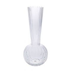 Iliadis Διαφανο Γυαλινο Βαζο Με Ψηλο Λαιμο Φ12Χ25Εκ 