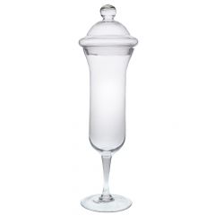 Iliadis Βάζο Με Καπάκι Γυάλινο Διάφανο Φ21x66 Εκ. 