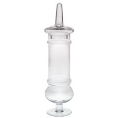 Iliadis Βάζο Με Καπάκι Γυάλινο Διάφανο Φ8x40 Εκ. 