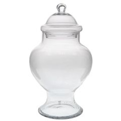 Iliadis Βάζο Με Καπάκι Γυάλινο Διάφανο Φ14x22/42 Εκ. 