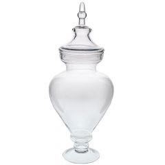 Iliadis Βάζο Με Καπάκι Γυάλινο Διάφανο Φ17x42 Εκ. 