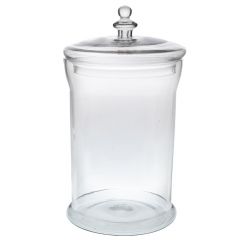 Iliadis Βάζο Με Καπάκι Γυάλινο Διάφανο Φ22x41 Εκ. 