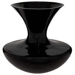 Iliadis Βάζο Γυάλινο Μαύρο Φ32x30 Εκ.