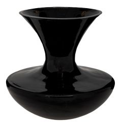 Iliadis Βάζο Γυάλινο Μαύρο Φ20x20 Εκ. 