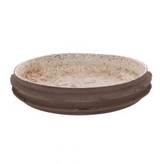 Iliadis Πιατέλα Κεραμική Αντικέ Λευκή/Καφέ 28x28x5 Εκ. 