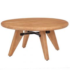 Iliadis Τραπέζι Σαλονιού Ξύλινο Natural Ø80x40 Εκ.