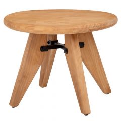 Iliadis Βοηθητικό Τραπέζι Ξύλινο Natural Ø60x47 Εκ