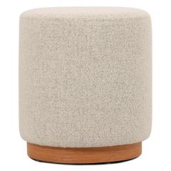 Iliadis Σκαμπώ Υφασμάτινο Μπουκλέ Κρεμ Ø41x44 Εκ.