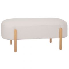 Iliadis Ταμπουρέ Υφασμάτινο Μπουκλέ Κρεμ 108x41x48 Εκ.