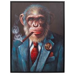 Iliadis Πινακας Χειροποιητος Gorilla Σε Μαυρη Κορνιζα 94Χ123Εκ (90Χ120) 